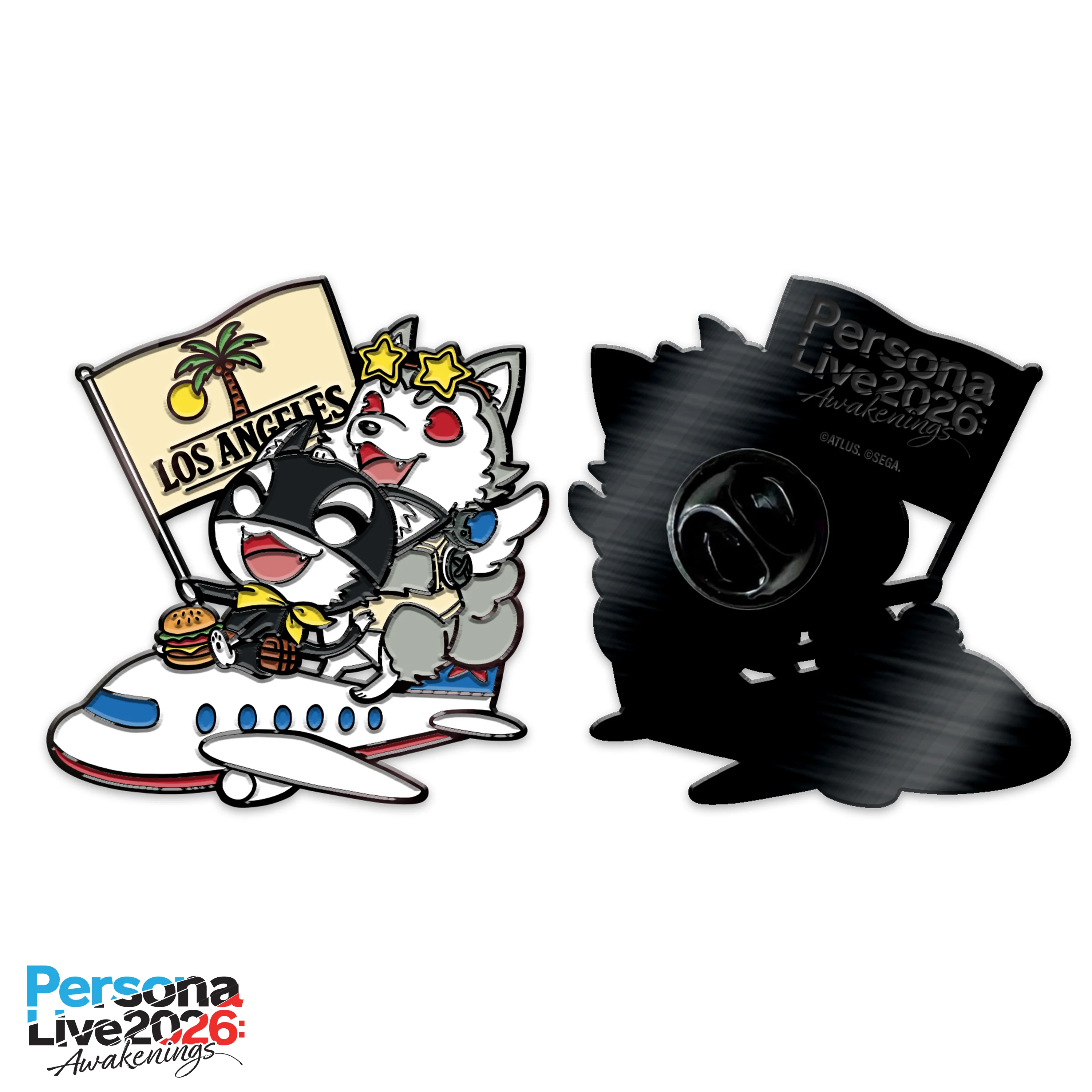 Persona Live 2026: Awakenings Koromaru & Morgana Enamel Pin