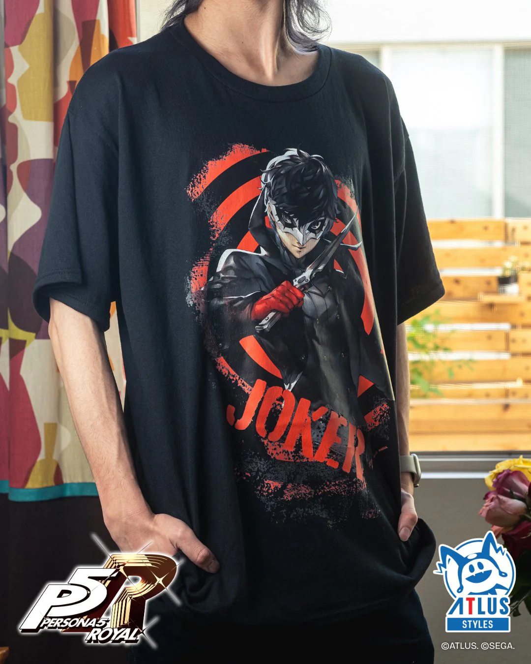 Persona 5 Royal: Joker Phantom Thief Black Graphic Tee - Image 2